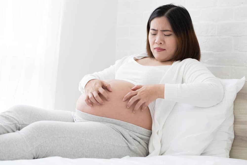 حمل کے دوران حاملہ جلد کی بیماری کے دوران